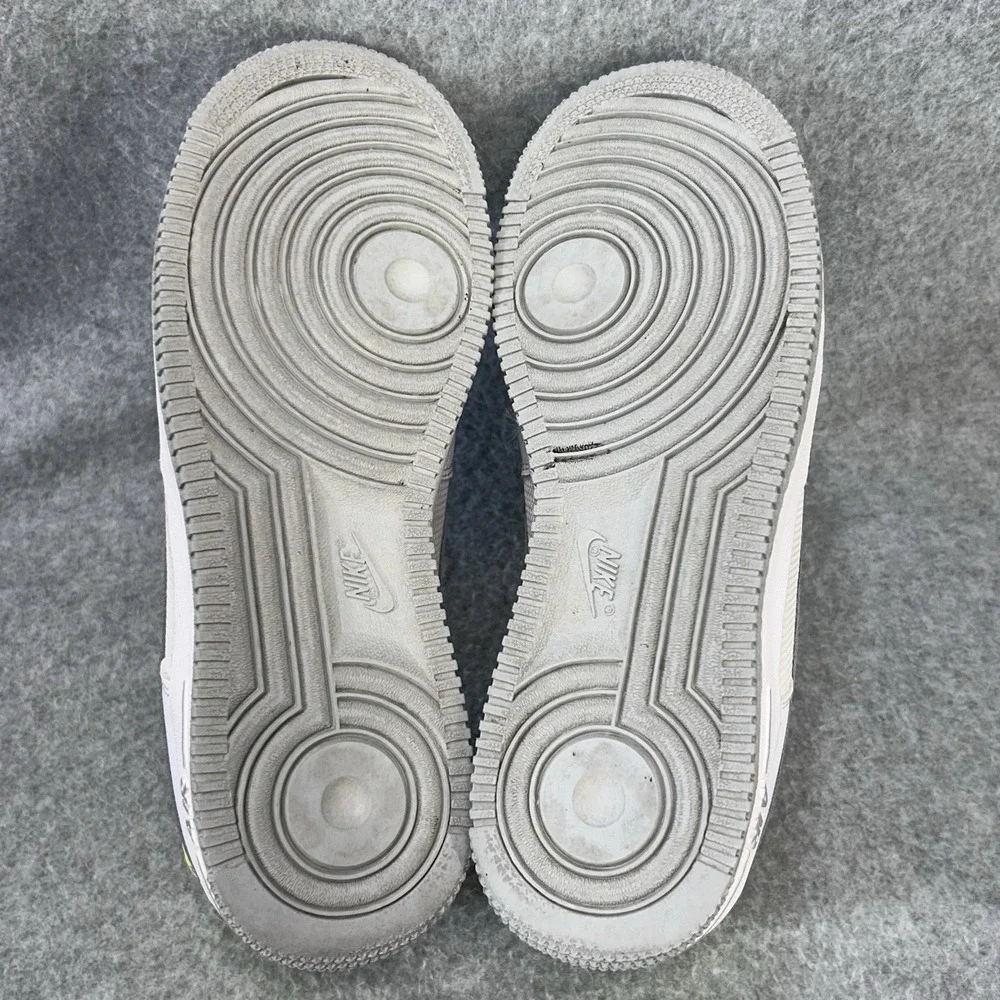 Nike Air Force 1 Low GS White Grey Volt Youth 7Y FN3875-101‎ Shoes